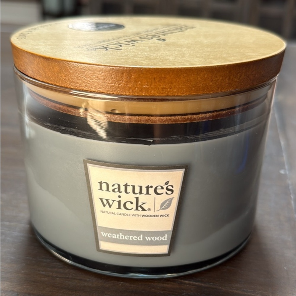 Nature’s Wick by Woodwick 3 Wick Weathered Wood Candle
